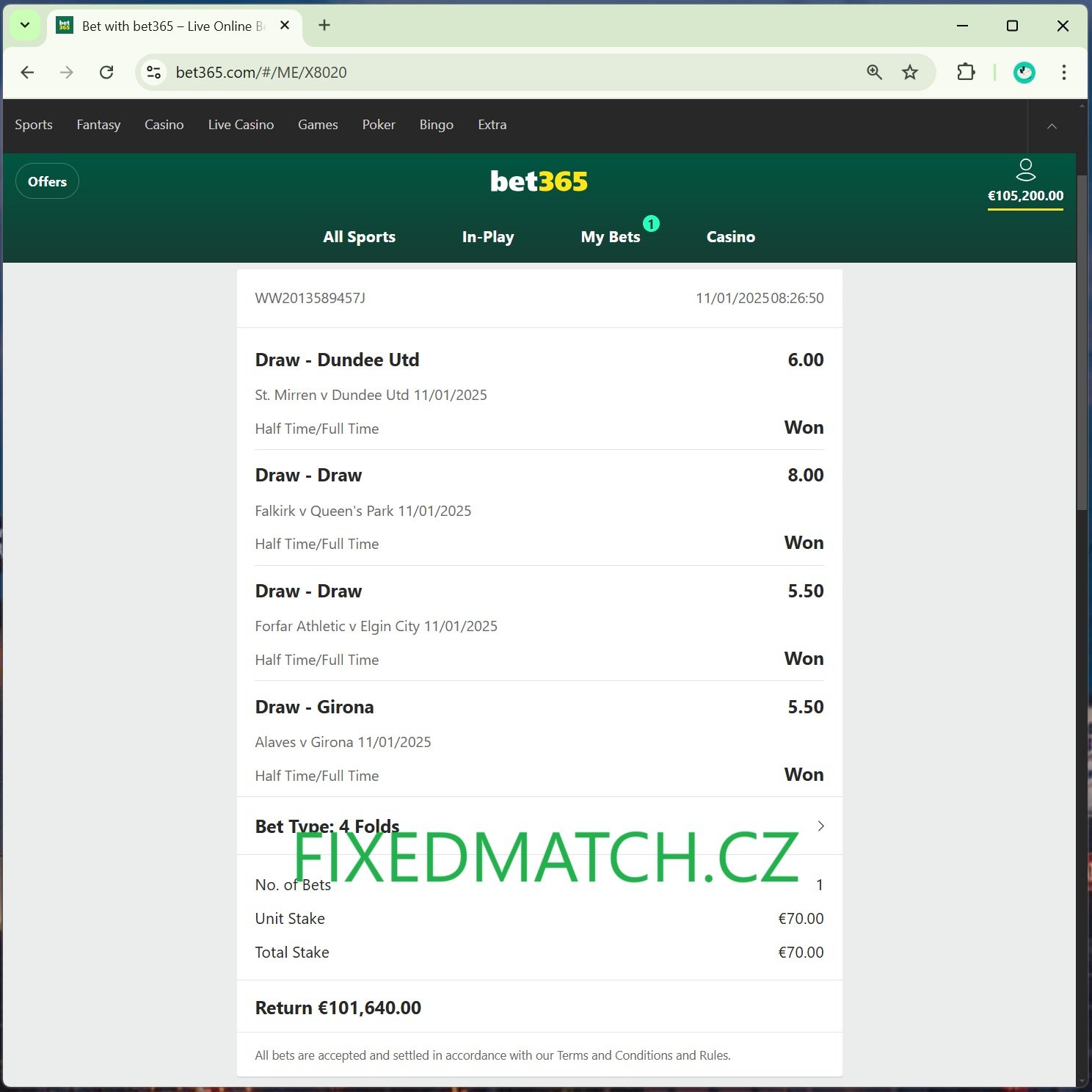 Fixed Matches